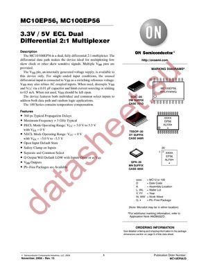 MC100EP56DTR2 datasheet  